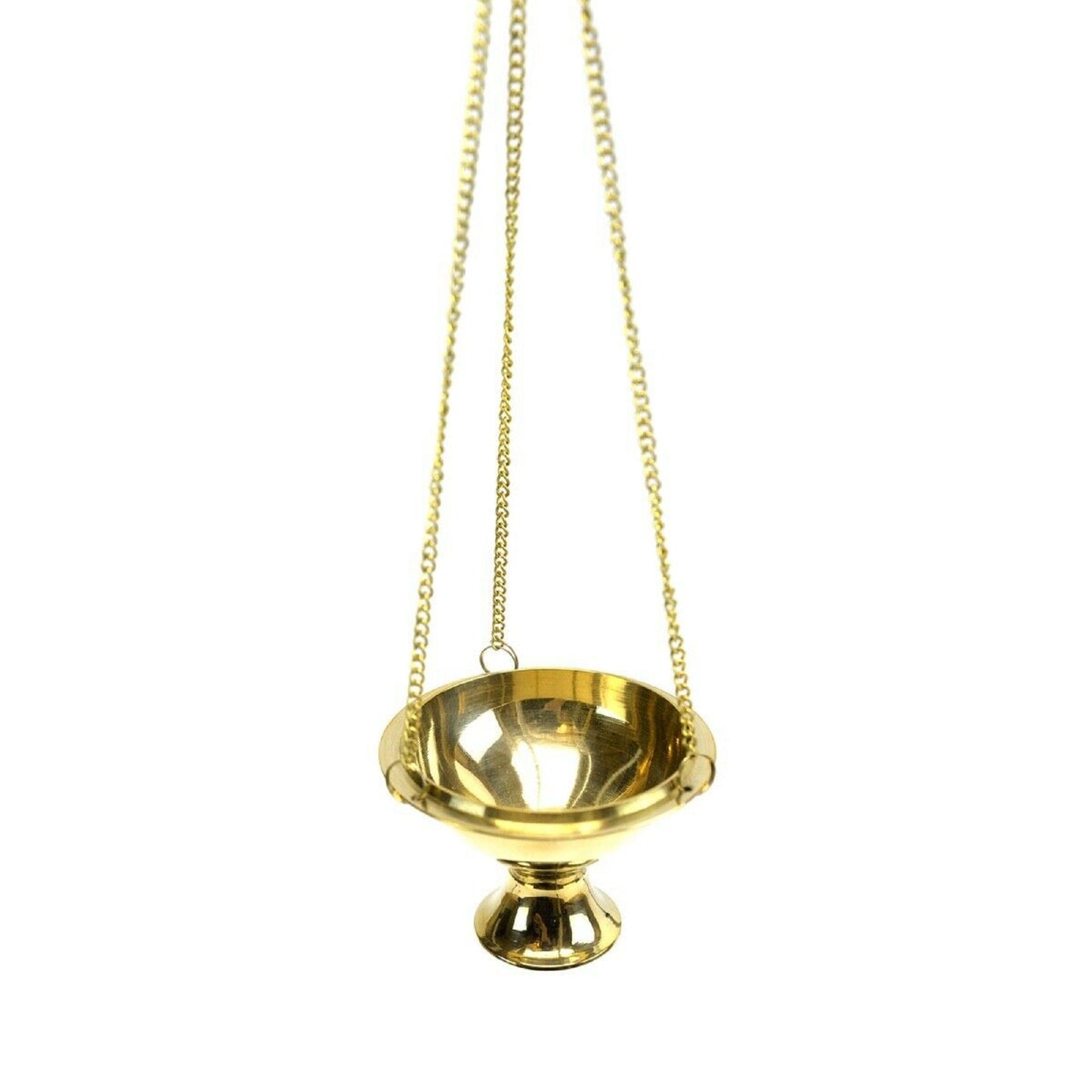 Hanging Brass Burner for Cone Incense and Resins-  4", 6" and 8"