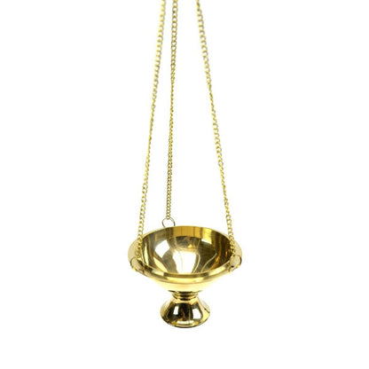 Hanging Brass Burner for Cone Incense and Resins-  4", 6" and 8"